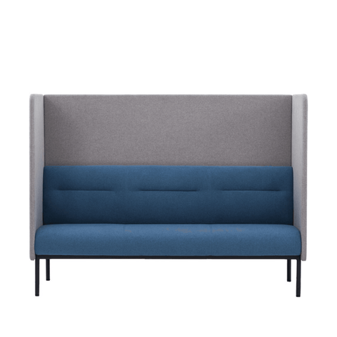 Santo Three Seater Acoustic Privacy Lounge High Back Sofa Booth - Gavisco Office Furniture