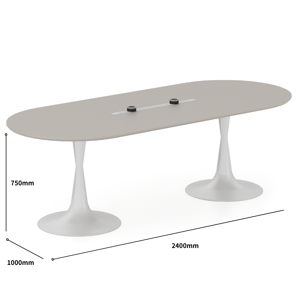 Seagle 2.4M Wooden Oval-Shaped Conference Meeting Table