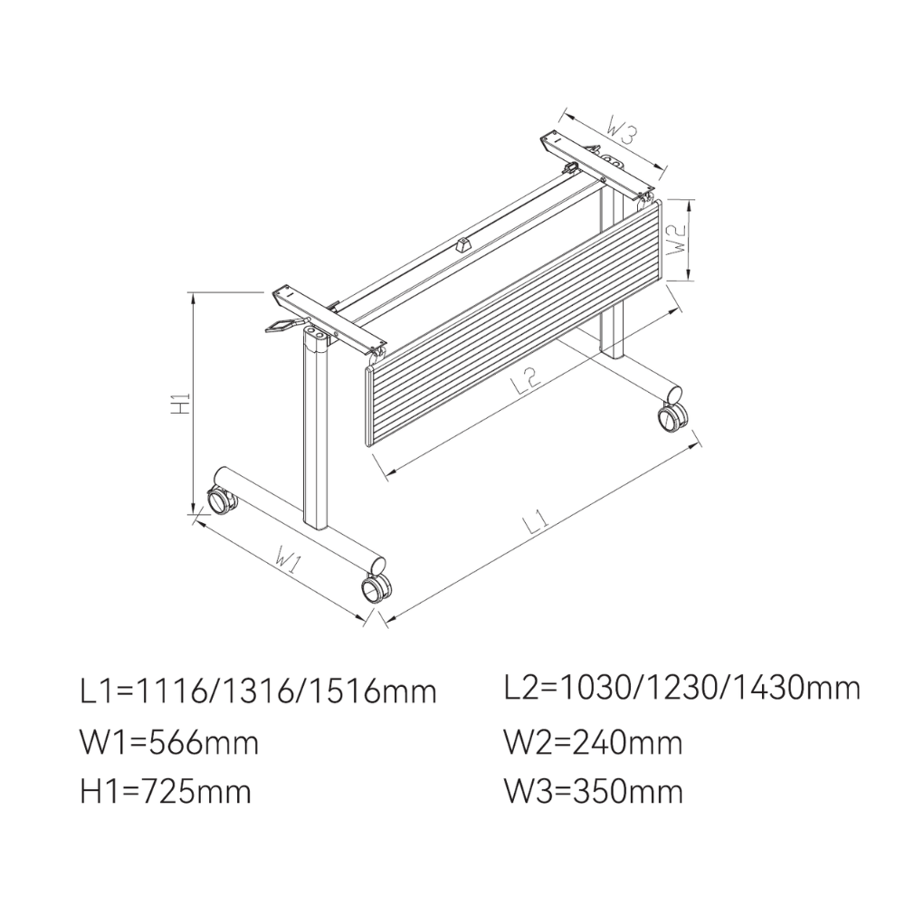 Searle Modular Training Desk Mobile Folding Table