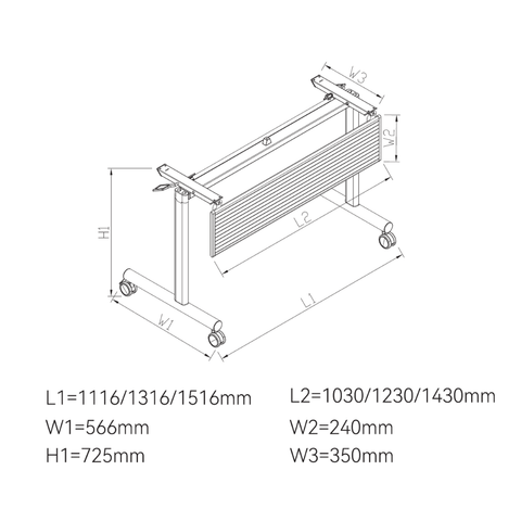 Searle Modular Training Desk Mobile Folding Table