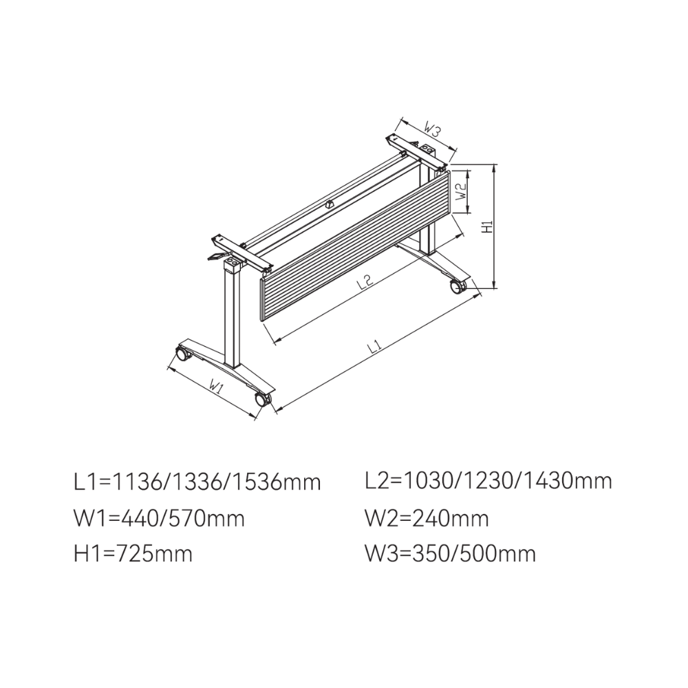 Selje Modular Training Desk Mobile Folding Table