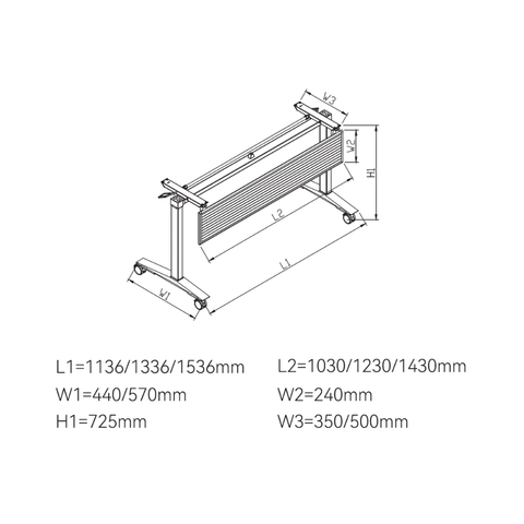 Selje Modular Training Desk Mobile Folding Table