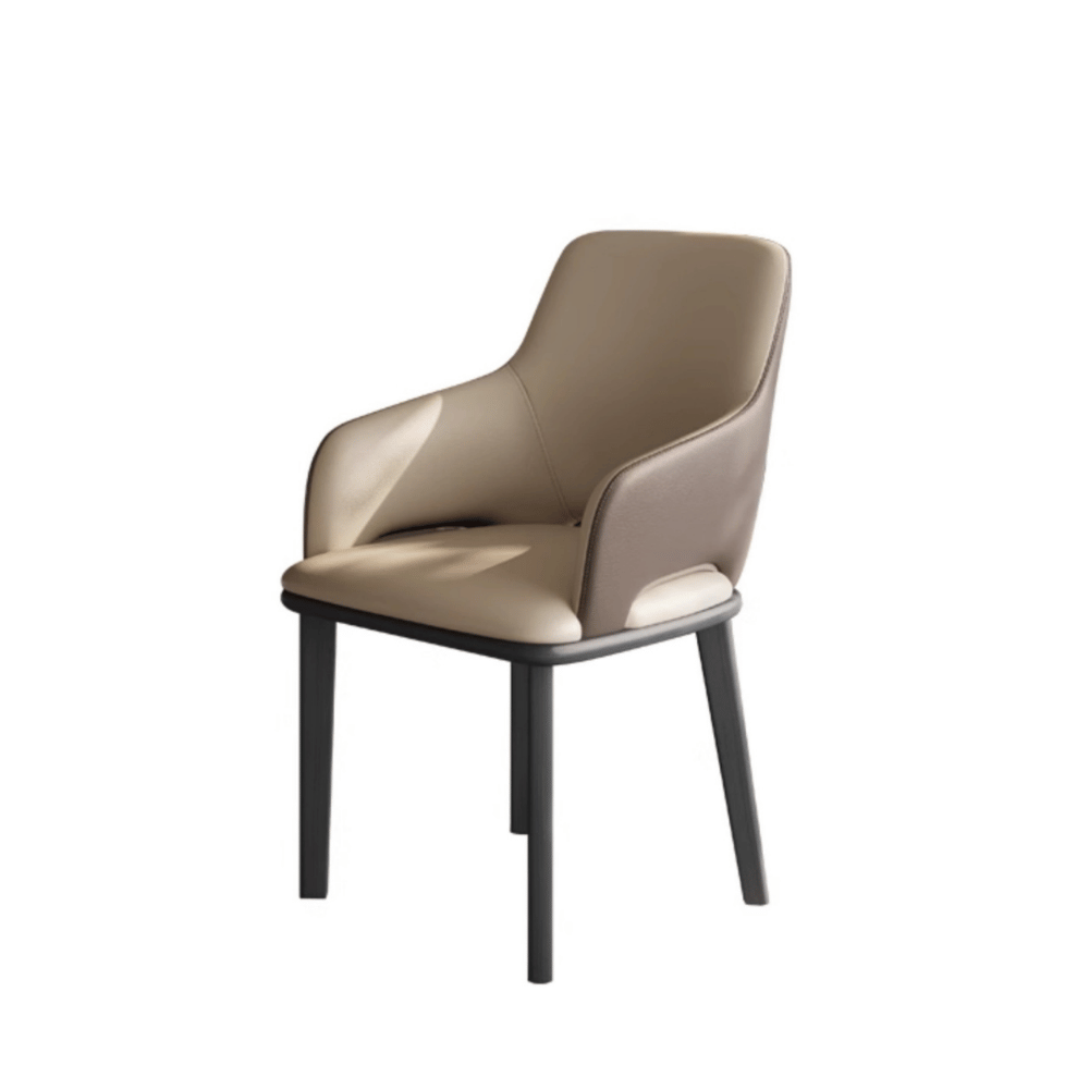 Senio Modern Leather Solid Wood Dining Chair