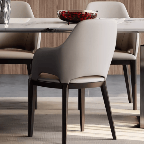 Senio Modern Leather Solid Wood Dining Chair