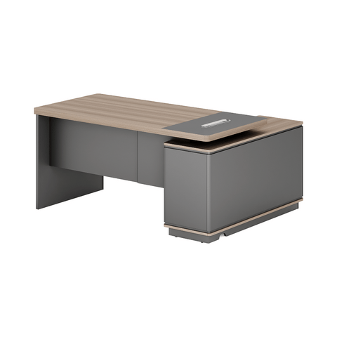 Shimmer-B Compact Wooden Executive Desk with Short Return Cabinet