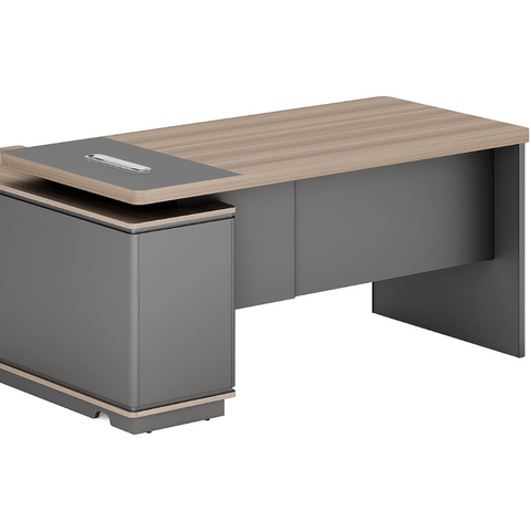 Shimmer-B Compact Wooden Executive Desk with Short Return Cabinet