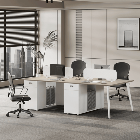 Shine-E Office Desk with Storage Cabinet