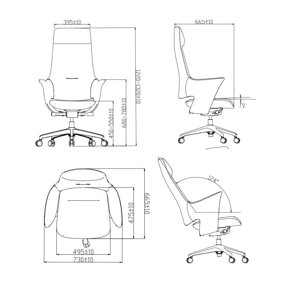 Silk High Back Office Leather Executive Chair