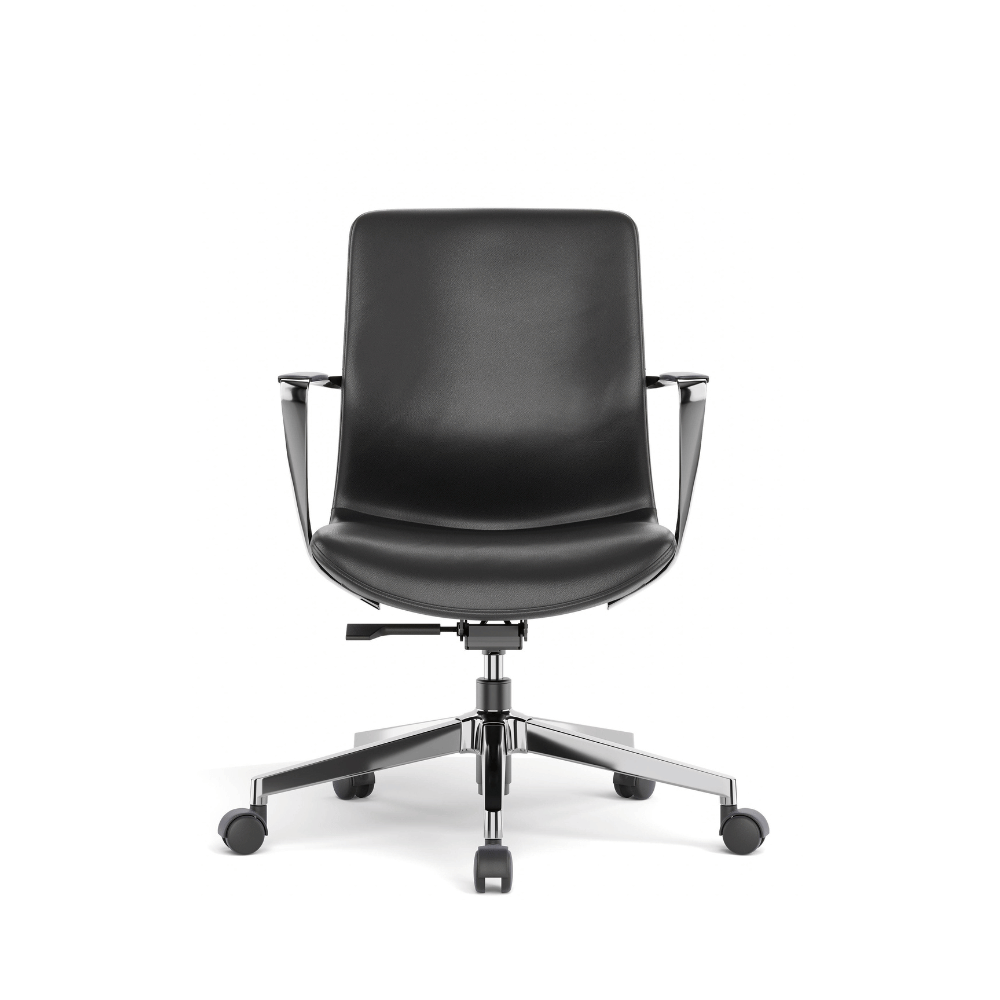 Skydrift Mid Back Leather Office Swivel Conference Meeting Chair