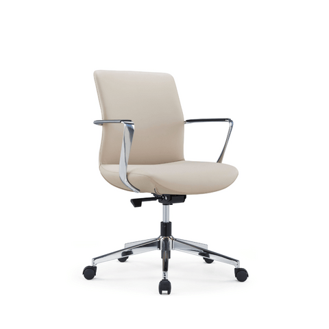 Skydrift Mid Back Leather Office Swivel Conference Meeting Chair