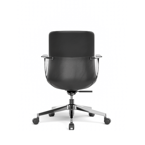 Skydrift Mid Back Leather Office Swivel Conference Meeting Chair