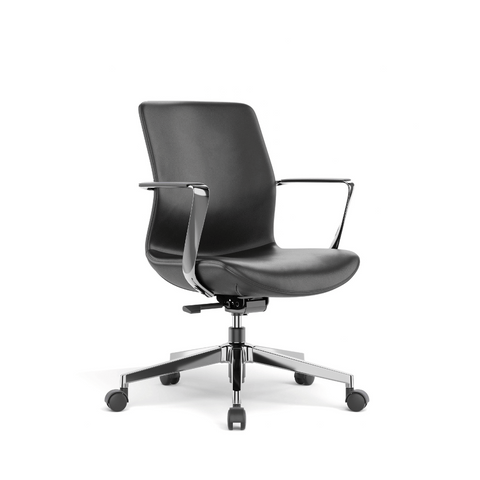 Skydrift Mid Back Leather Office Swivel Conference Meeting Chair