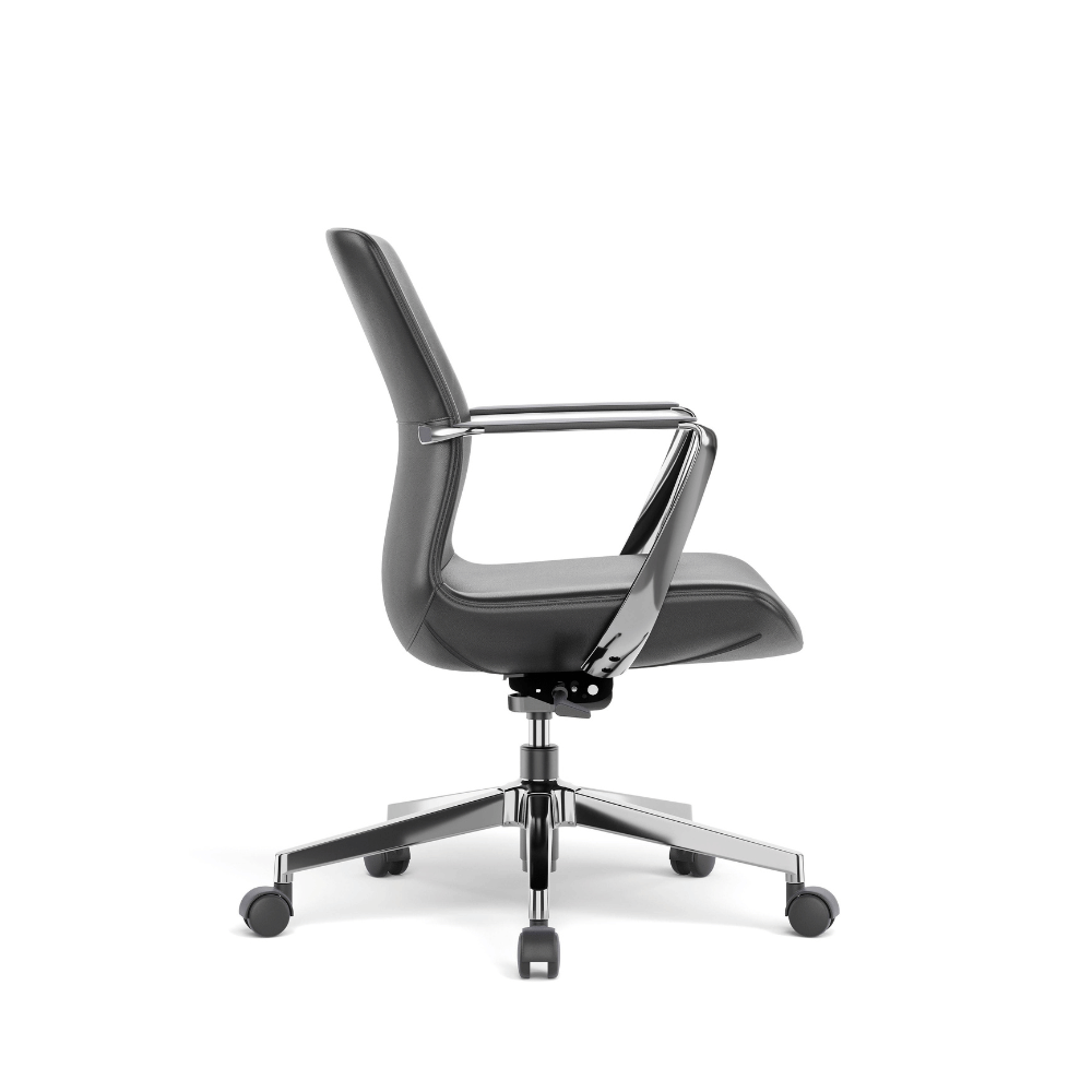 Skydrift Mid Back Leather Office Swivel Conference Meeting Chair