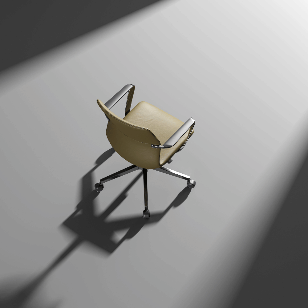 Skydrift Mid Back Leather Office Swivel Conference Meeting Chair