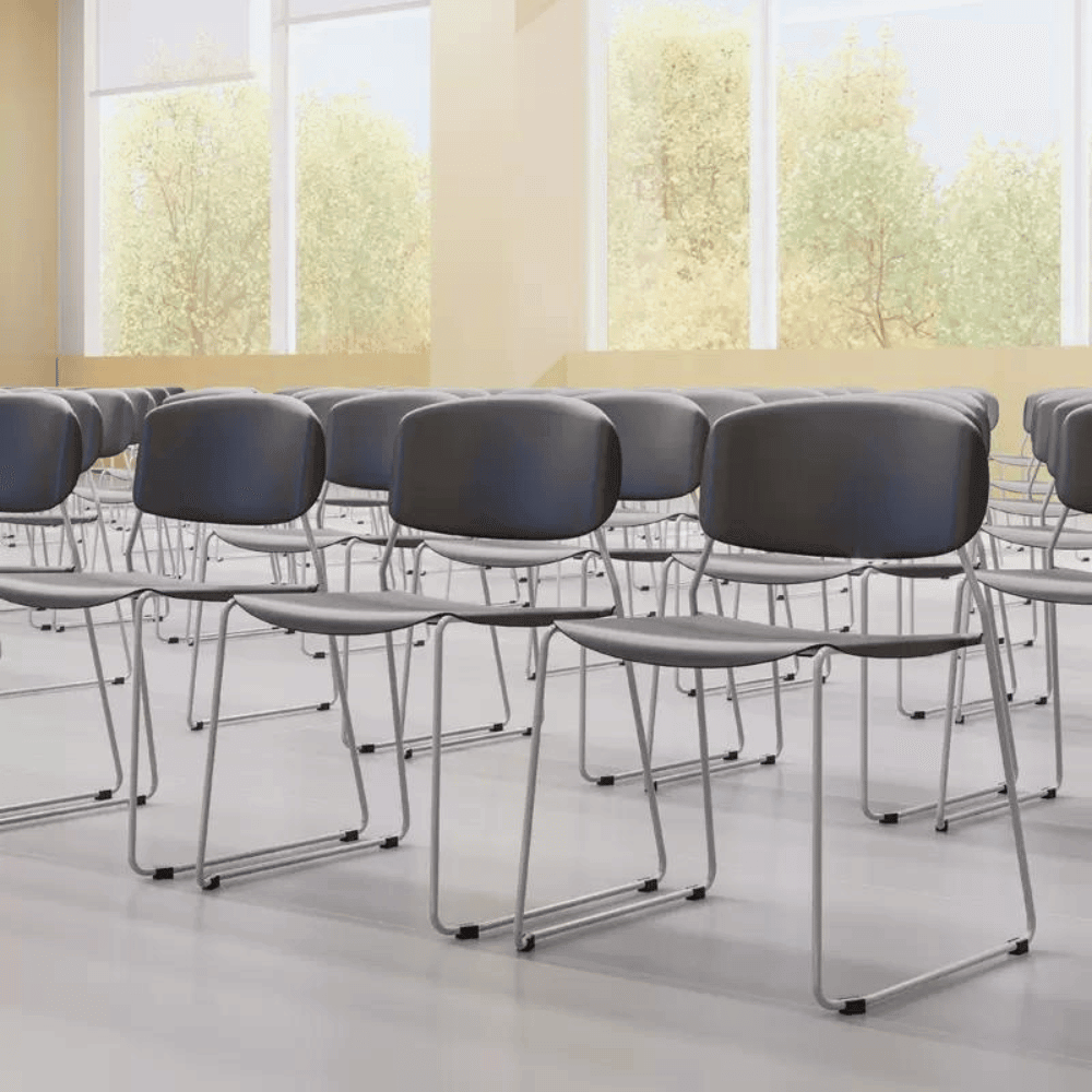 Slim Simple Plastic Stackable Training Chair - Gavisco Office Furniture