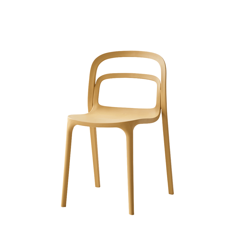Smith-A Hollowed Backrest Stackable Plastic Chair