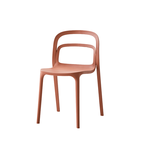Smith-A Hollowed Backrest Stackable Plastic Chair