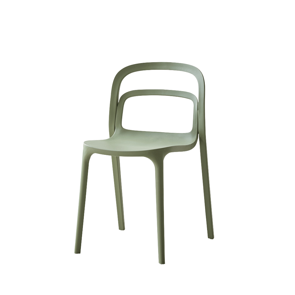 Smith-A Hollowed Backrest Stackable Plastic Chair