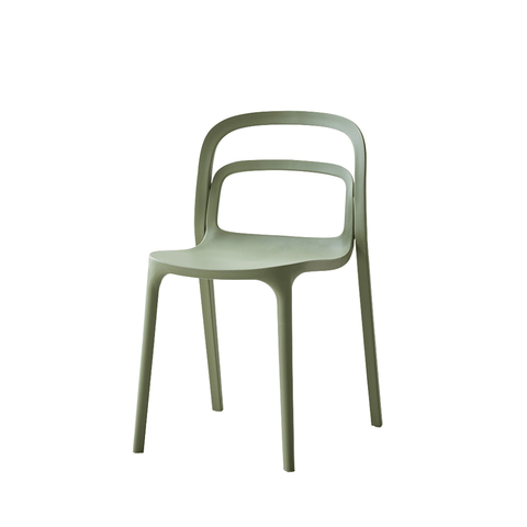 Smith-A Hollowed Backrest Stackable Plastic Chair