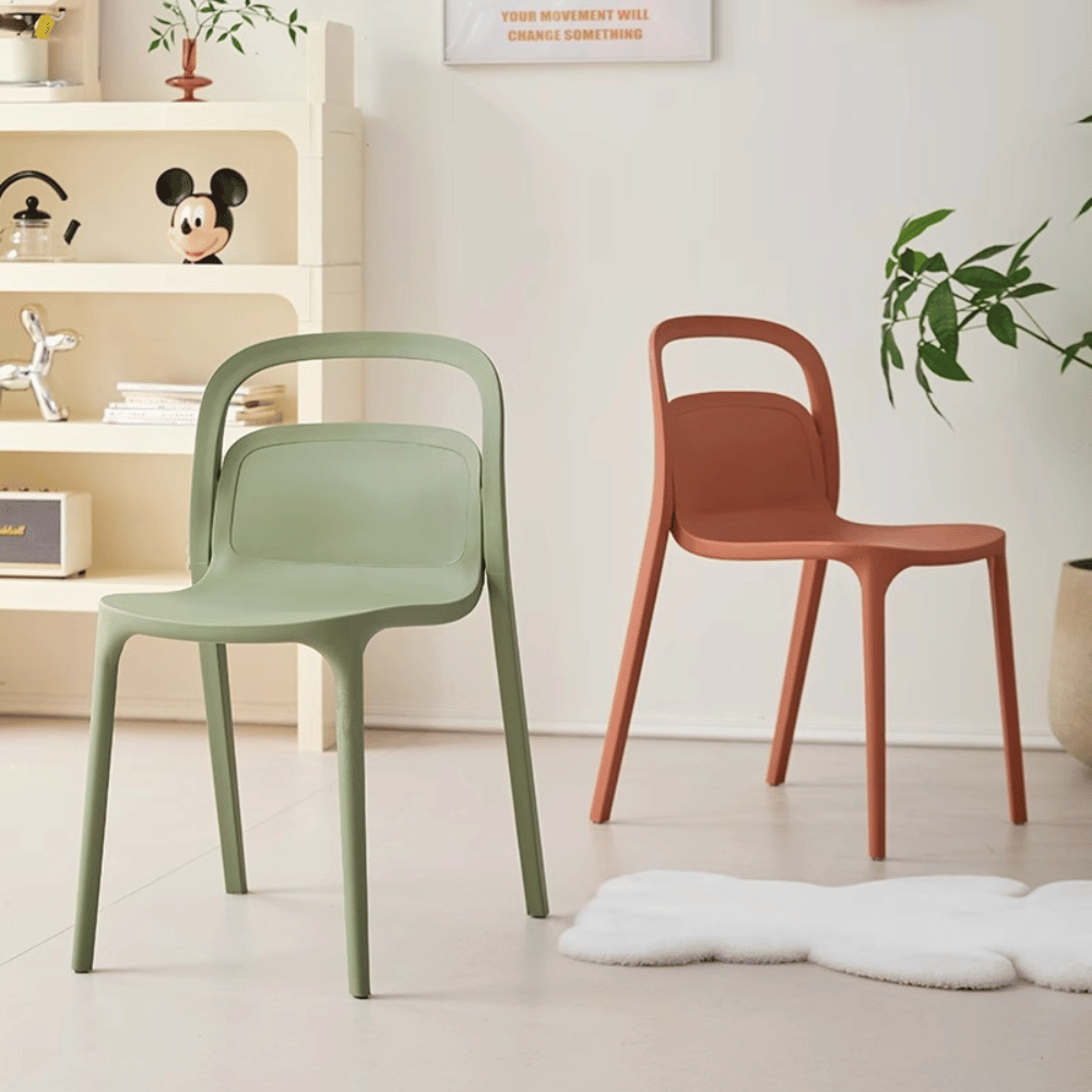 Smith-B Hollowed Backrest Stackable Plastic Chair