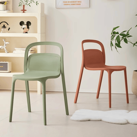 Smith-B Hollowed Backrest Stackable Plastic Chair