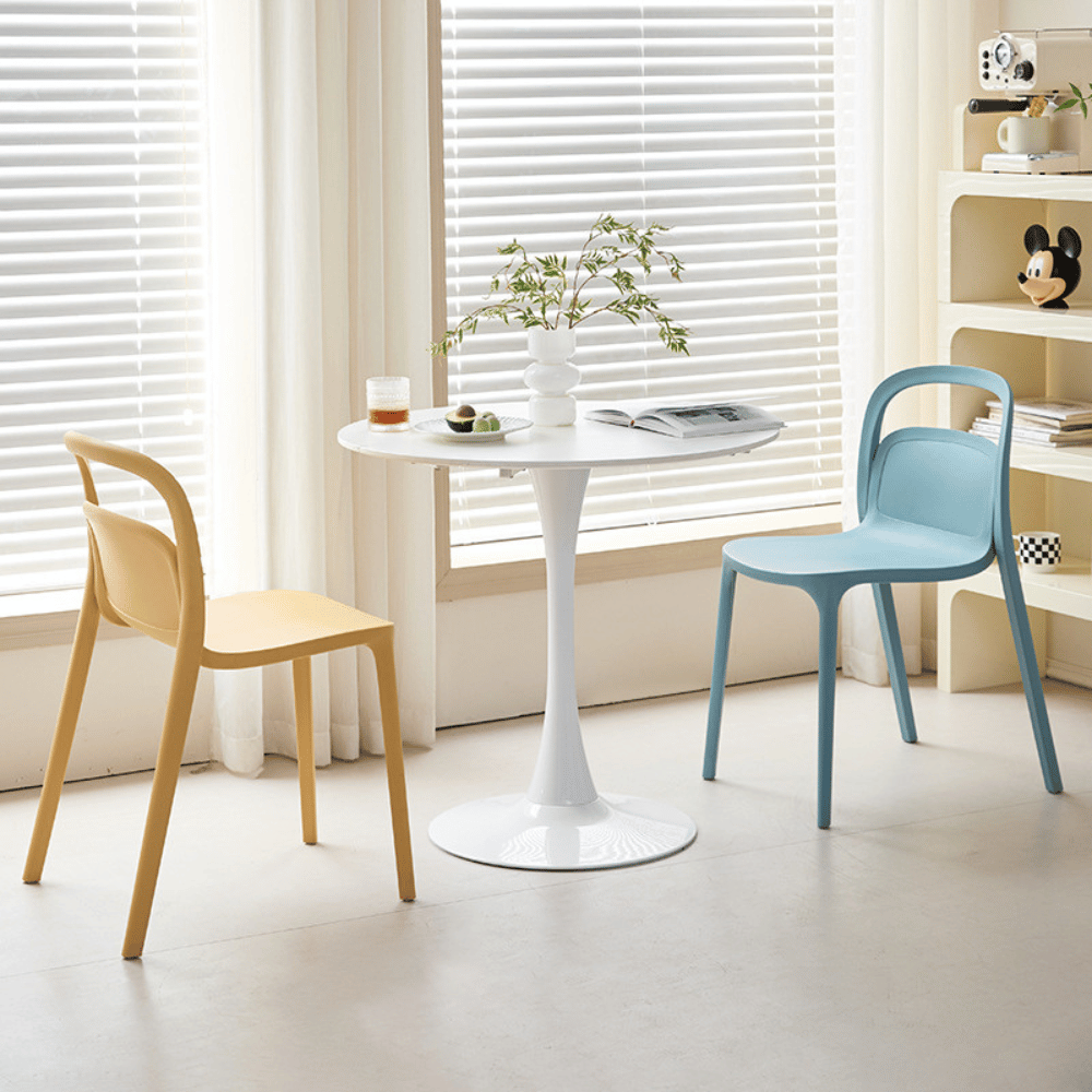 Smith-B Hollowed Backrest Stackable Plastic Chair