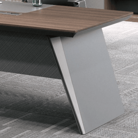 Sonata-A Modern Wooden Office Executive Desk with Side Cabinet - Gavisco Office Furniture