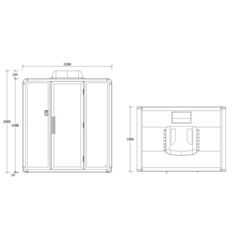 Soundbox Outdoor-L Weatherproof Office Silence Pod Phone Booth for 4-Person - Gavisco Office Furniture