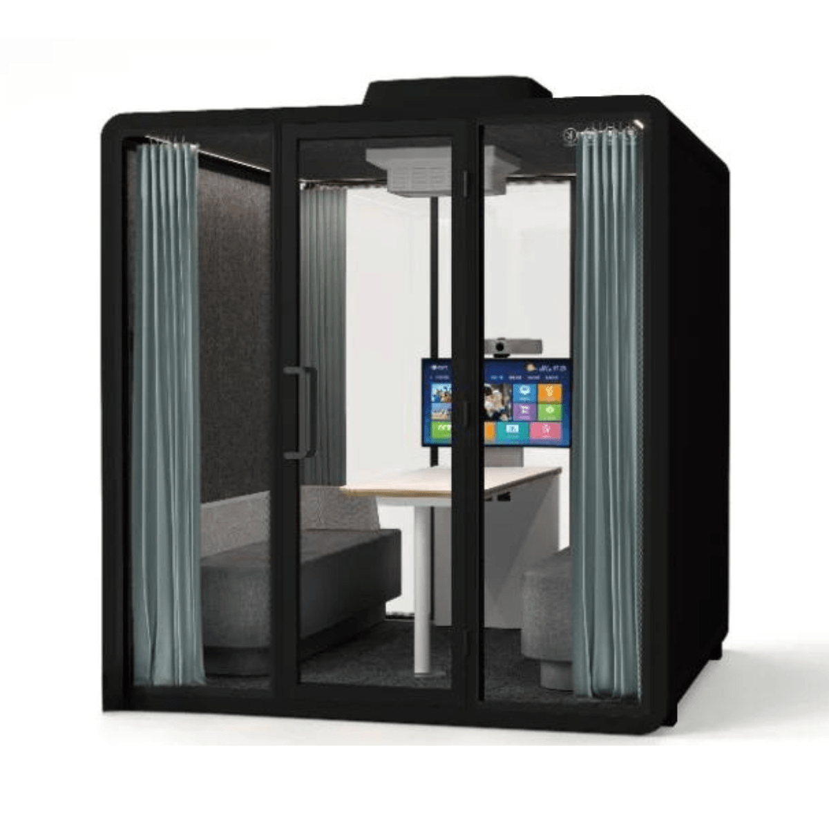 Soundbox Outdoor-L Weatherproof Office Silence Pod Phone Booth for 4-Person - Gavisco Office Furniture