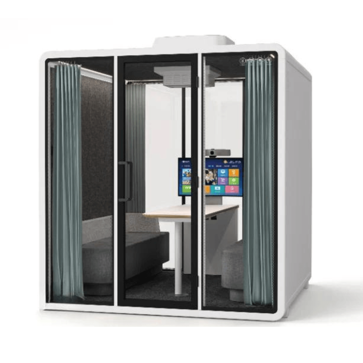 Soundbox Outdoor-L Weatherproof Office Silence Pod Phone Booth for 4-Person - Gavisco Office Furniture