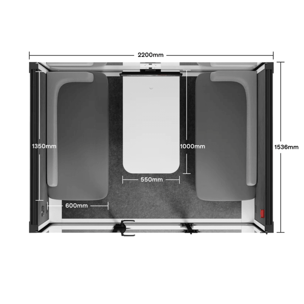 Soundbox SR-L Movable Office Silence Pod Phone Booth for 4-Person - Gavisco Office Furniture