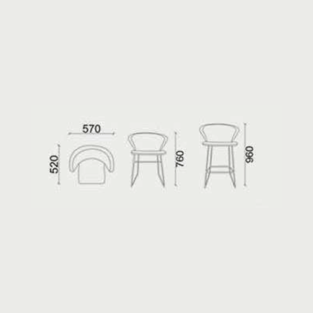 Span-B Modern Sled Base Dining Room Side Chair