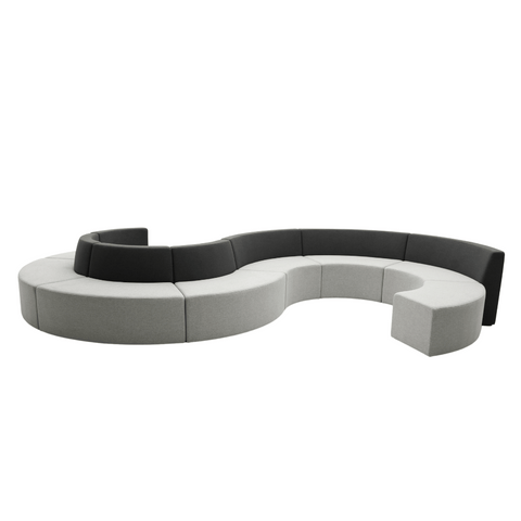 Spira Modern Modular Curved Lounge Sectional Sofa