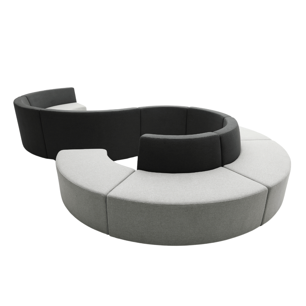 Spira Modern Modular Curved Lounge Sectional Sofa