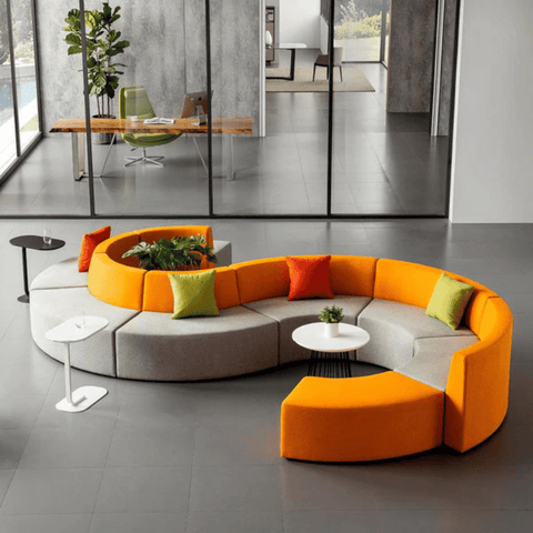 Spira Modern Modular Curved Lounge Sectional Sofa