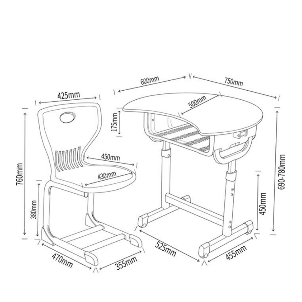 Sprout Modular Student Round Desk and Chair Set