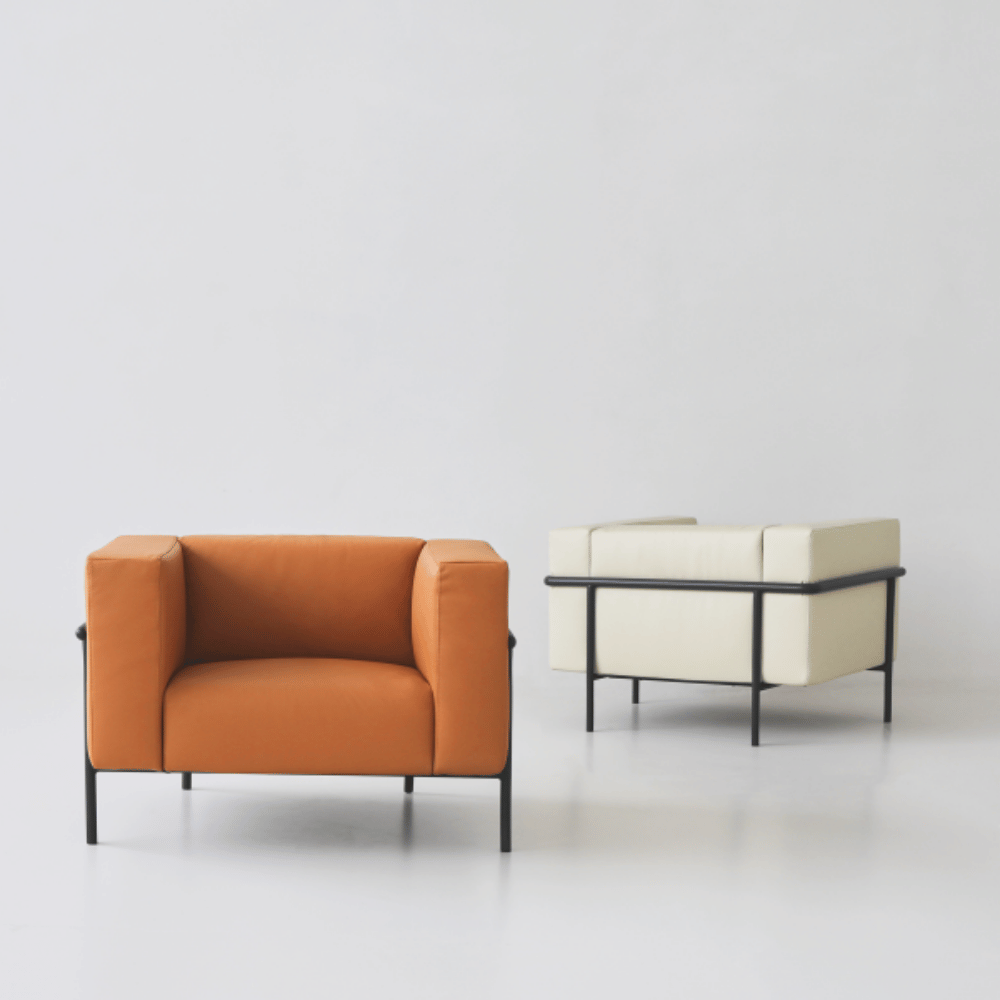 Square Three Seater Cubic Lounge Sofa