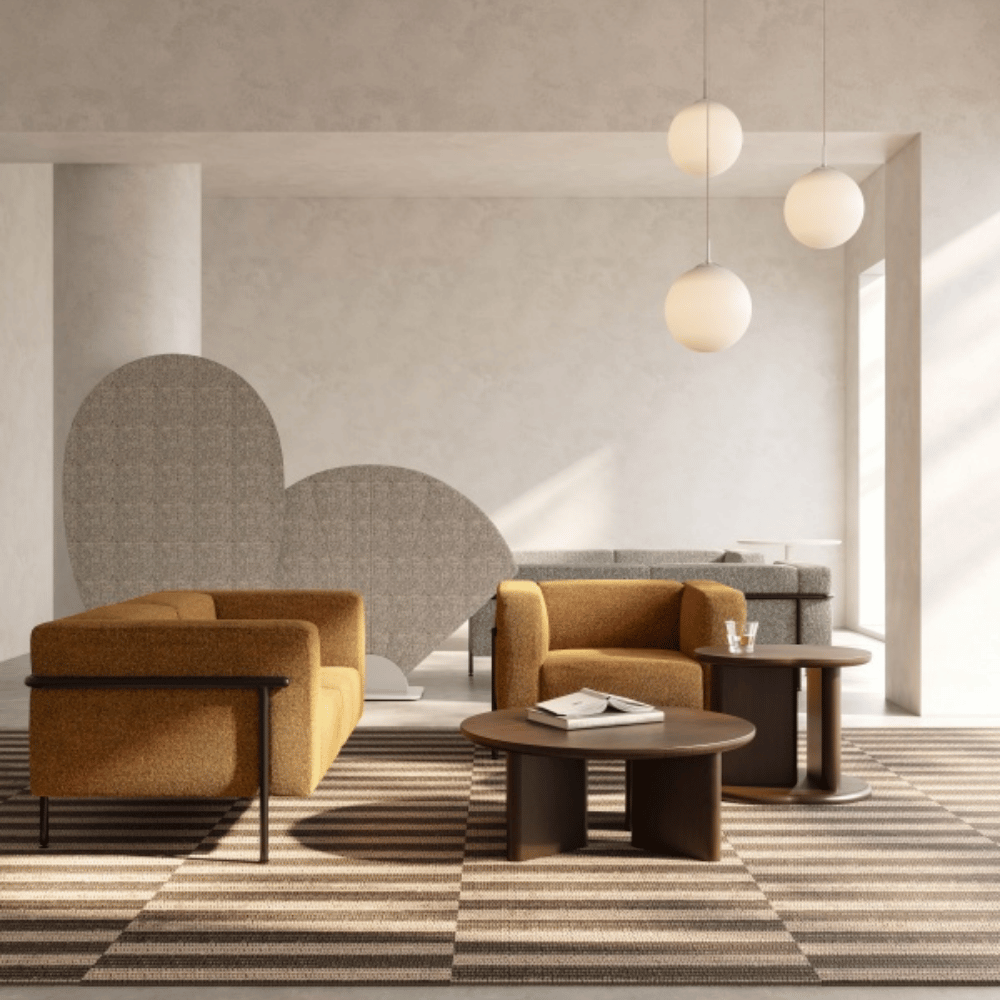 Square Three Seater Cubic Lounge Sofa