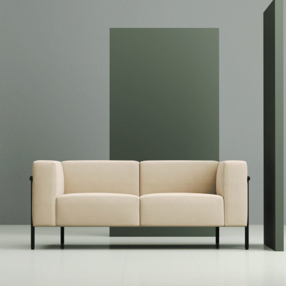 Square Three Seater Cubic Lounge Sofa