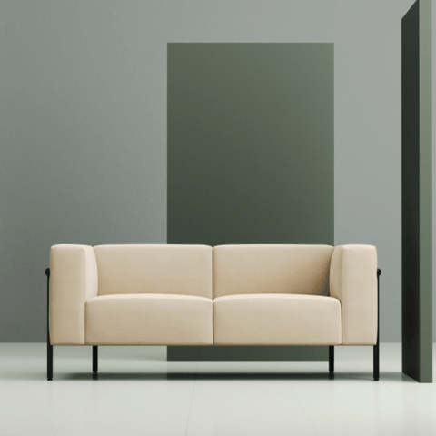 Square Three Seater Cubic Lounge Sofa