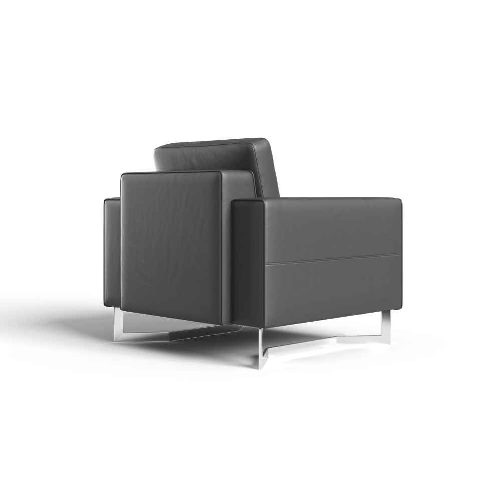 Square Single Seater Commercial Office Lounge Sofa