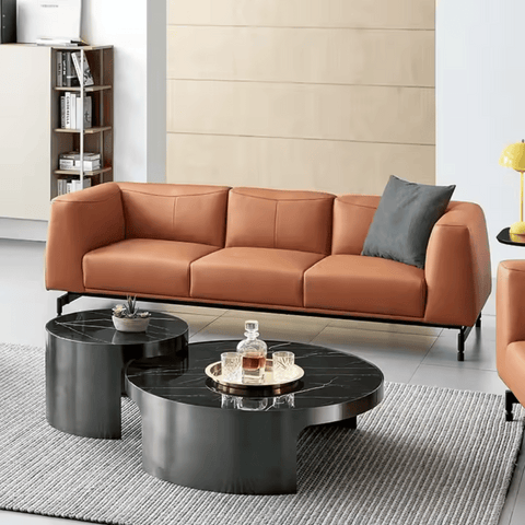 St. Germain Two Seater Luxury Leather Lounge Sofa