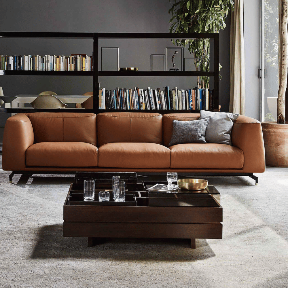 St. Germain Two Seater Luxury Leather Lounge Sofa