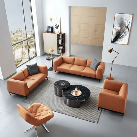 St. Germain Two Seater Luxury Leather Lounge Sofa