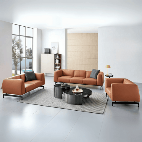 St. Germain Two Seater Luxury Leather Lounge Sofa