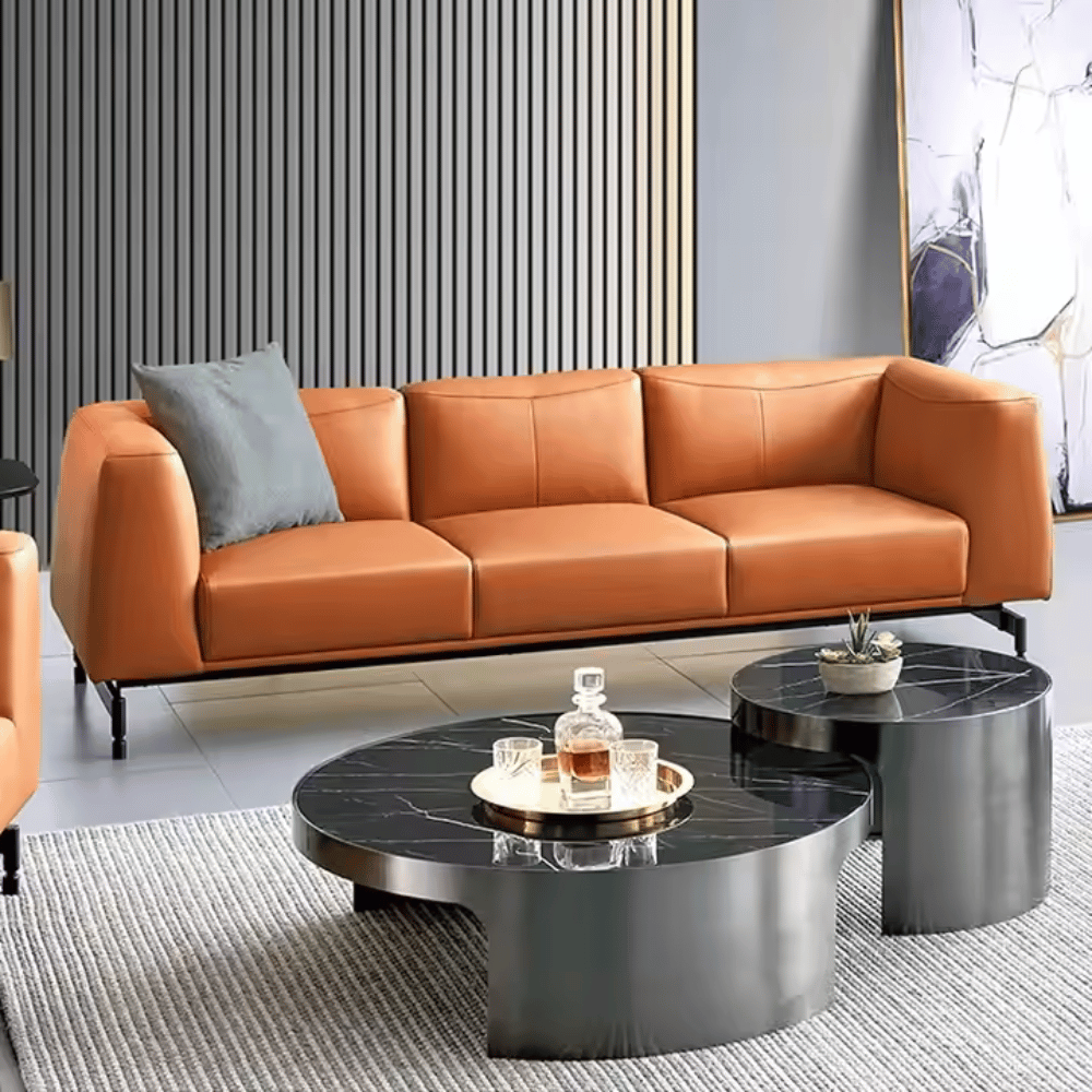 St. Germain Two Seater Luxury Leather Lounge Sofa