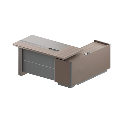 Stark-A Wooden Executive Desk with Side Return Cabinet