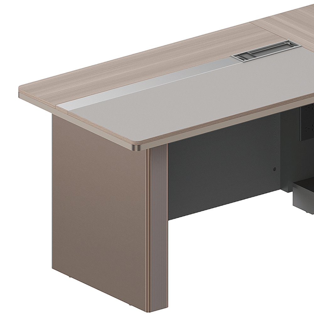 Stark-A Wooden Executive Desk with Side Return Cabinet