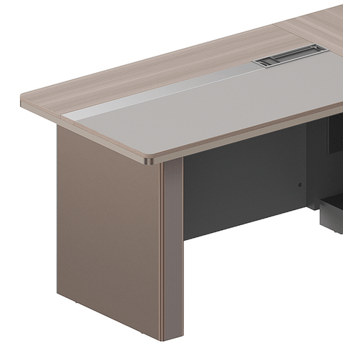 Stark-A Wooden Executive Desk with Side Return Cabinet