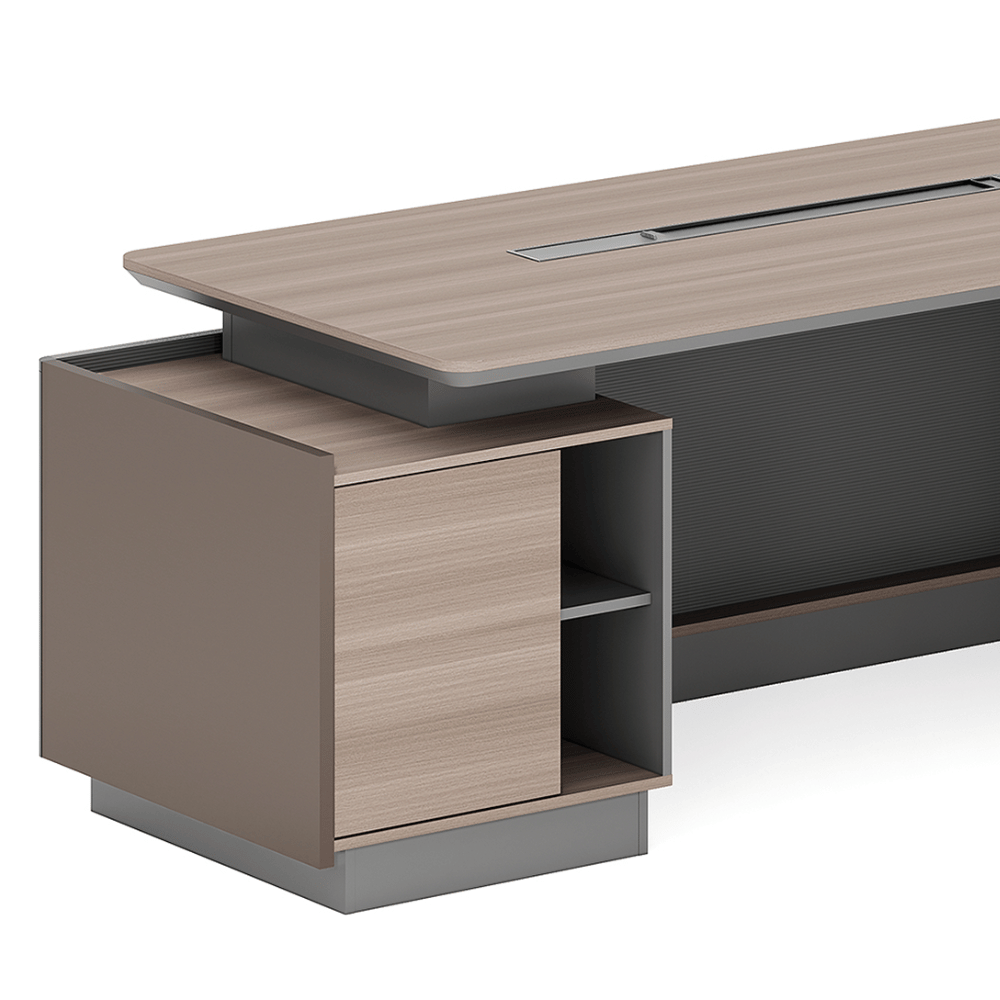 Stark-B Large Wooden Executive Desk with Side Return Cabinet